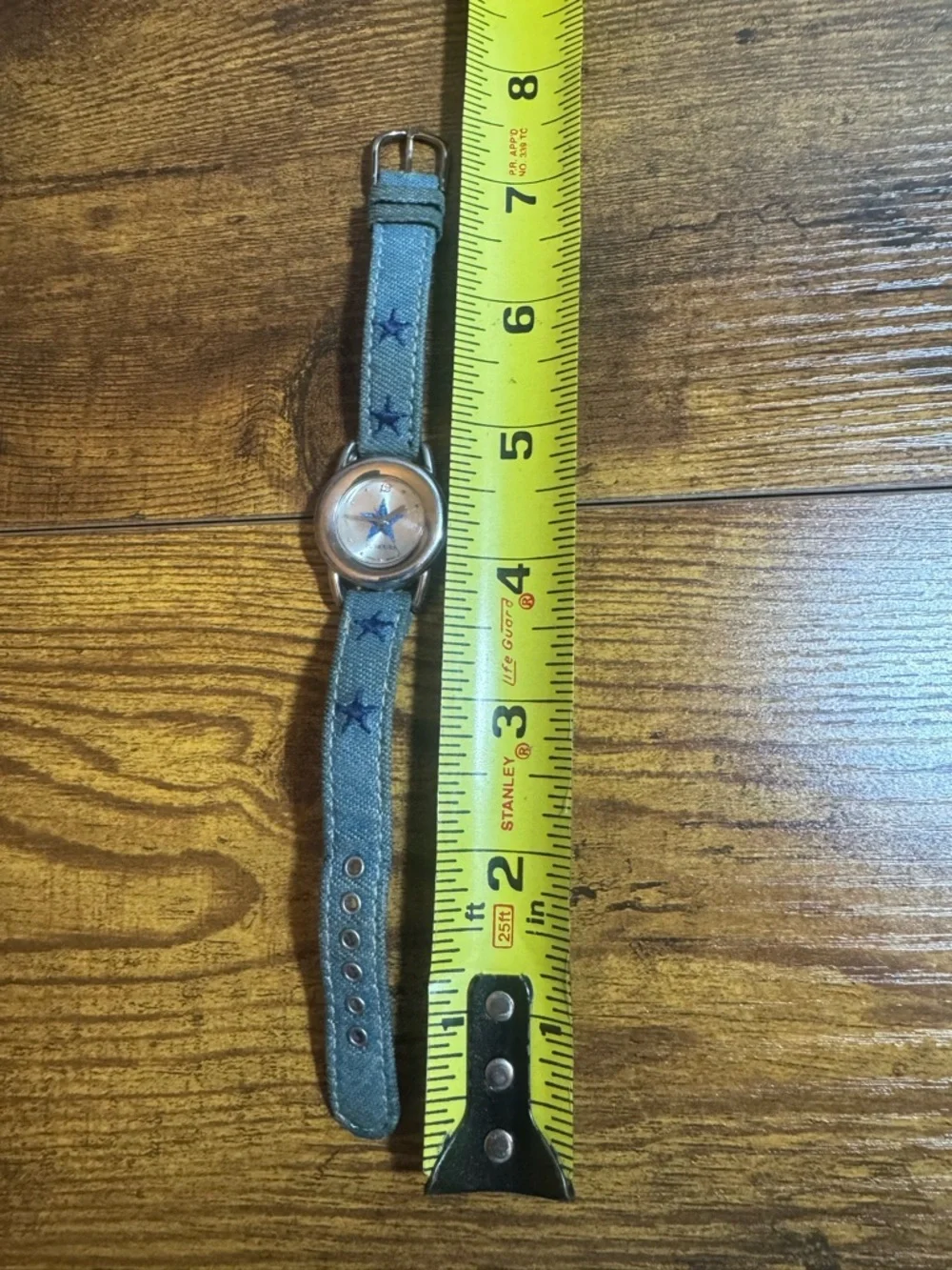 Rumours Denim Star Watch Blue Dial Japan Movt Quartz Y2K Embroidered Strap‎